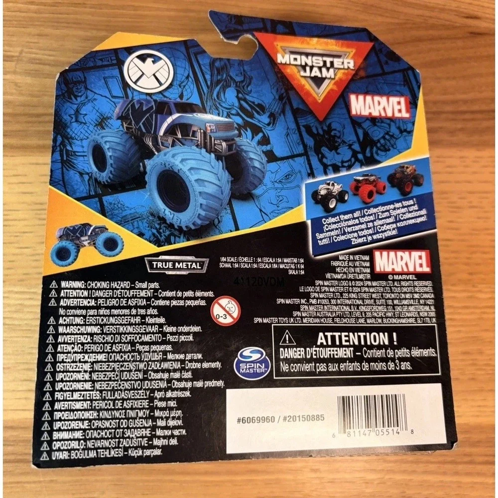 Monster Jam Trucks Champion Collection: Zombie, Megalodon & Marvel 1:64 Diecast